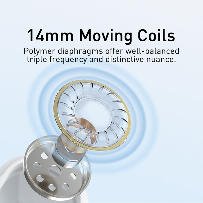 Baseus H17 3,5 mm bedrade oortelefoon met microfoon Draadgestuurde in-ear hoofdtelefoon voor muziek Sport In-ear monitor Oordopjes Headset