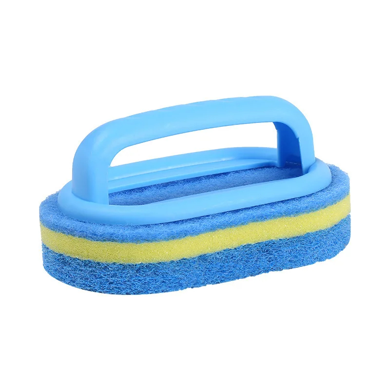 1/3 pçs escova de limpeza doméstica alça mágica esponja fácil limpeza para cozinha banheiro parede janela ferramentas limpeza: Azul