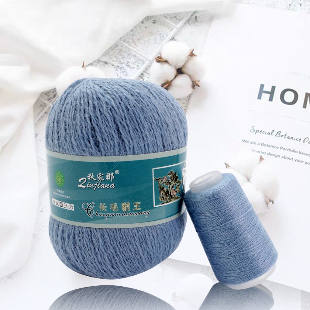50+20g/set soft mink wool hand-knitted luxury long-wool cashmere Crochet knitted yarn suitable Scarf Cashmere: NO.13