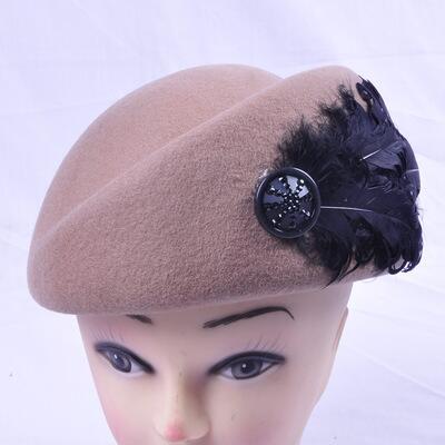 Australian Hats Wool Feather Bow Airline Stewardess White Women&#39;s Fedora Caps Formal Lady Hat Royal Style Domechapeu: 3