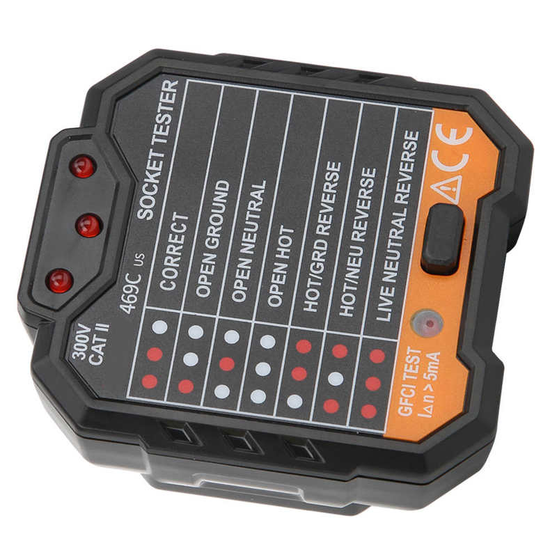 Circuit Breaker Finders Digital Display Socket Tester Electric Mains Fault Checker Analyzer EU Plug 48 to 250V