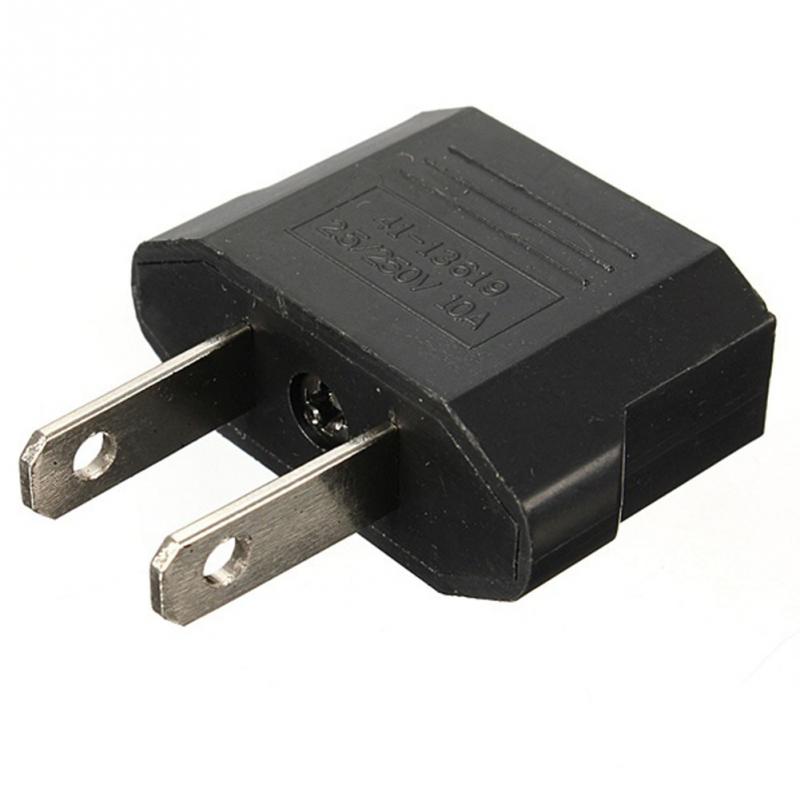 5 st reseladdare adapter kontakt europeisk euro till oss usa svart nätkontakt adapter konverterare uttag adapter: Default Title