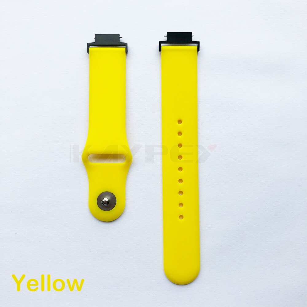 Correa de silicona suave para el reloj Huami Amazfit Verge 3, correa de silicona suave, correa de reloj de repuesto, correas de pulsera, banda deportiva: Amarillo