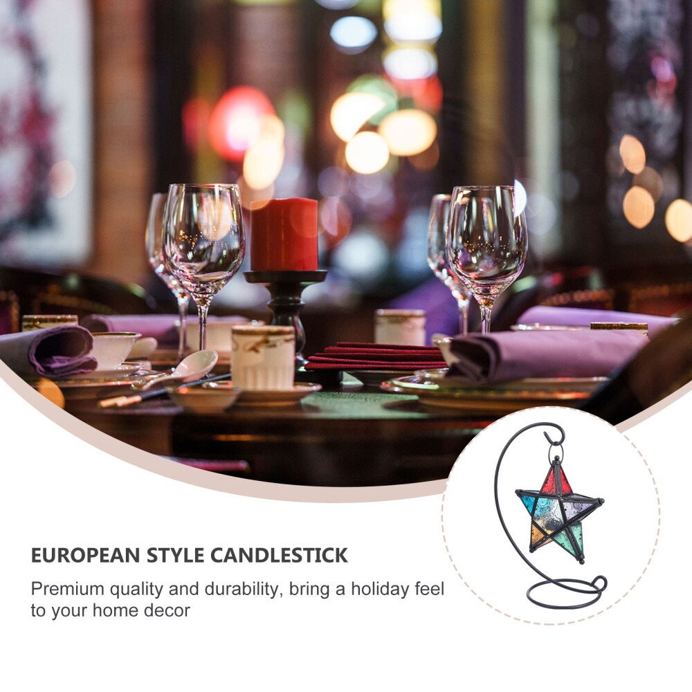 1pc marokkaanse ijzeren kandelaars ornamenten stervormige kaarsenhouder bureaudecoratie
