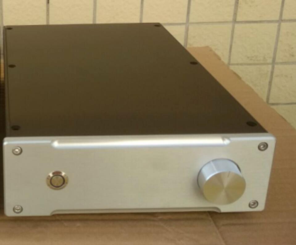 All aluminum case DIY pre power amplifier case all aluminum amplifier case Silver aluminum amplifier chassis box: knob version