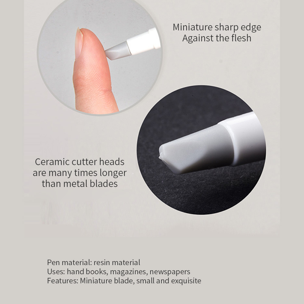 Pen Knife Paper Cutter Knife Mini Safty Wear-Resisting Utility Tool Newspaper Hand Book Tape Ceramic Blades Cutting Knives