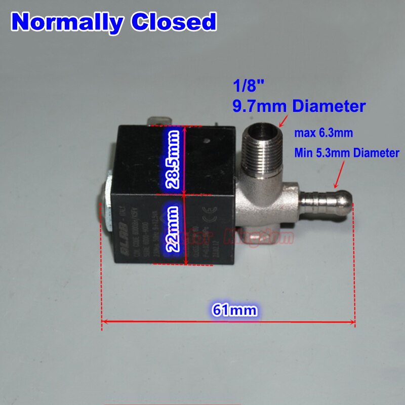 OLAB SERIE 6000-9000 AC 230V G1/8 'cafetera de latón vapor agua válvula solenoide normalmente cerrada