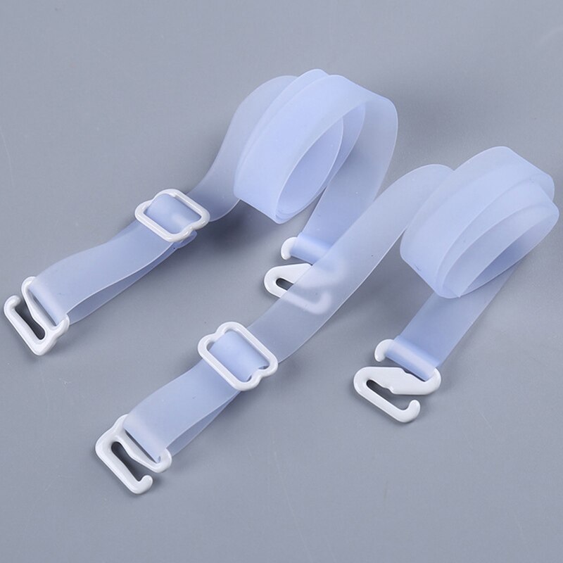 Vrouwen 1.8cm Breed Non Slip Bh-bandjes Verstelbare Silicone Bra Strap Soft Backless Schouder Riem Accessoires: Sky Blue