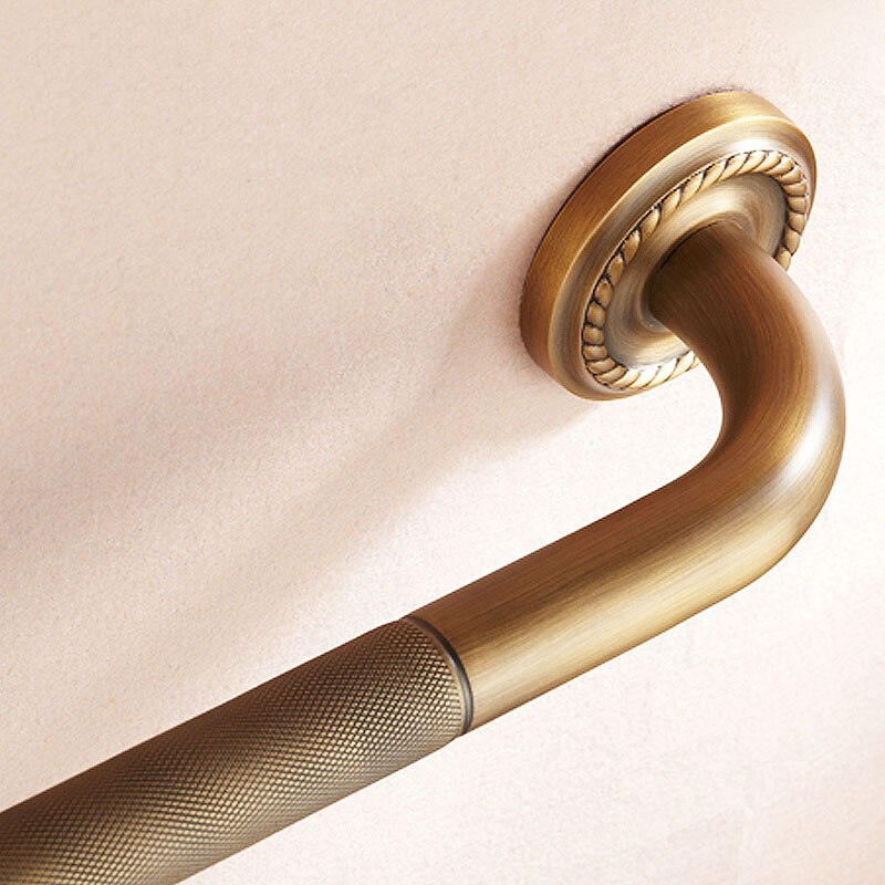 Bathtub Grab Bar Antique Brass Grab Bar Grab Rail Armrest Handle 50cm Toilet Elderly Handrail Home Safety Wall Mounted