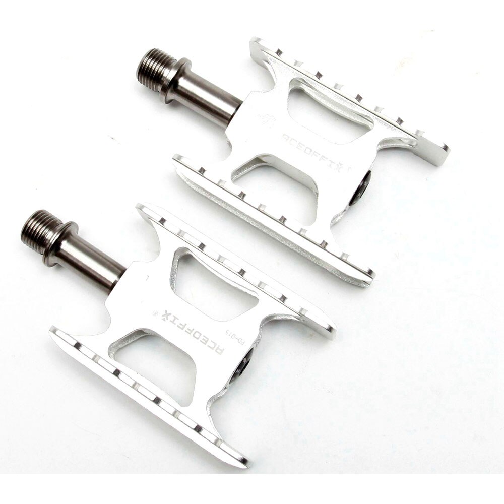 Aceoffix pedał rowerowy, robić roweru Brompton Ti, 3 łożyska, tytanowy, aluminiowy, szybkie odpinanie, Mks, części rowerowe: srebro