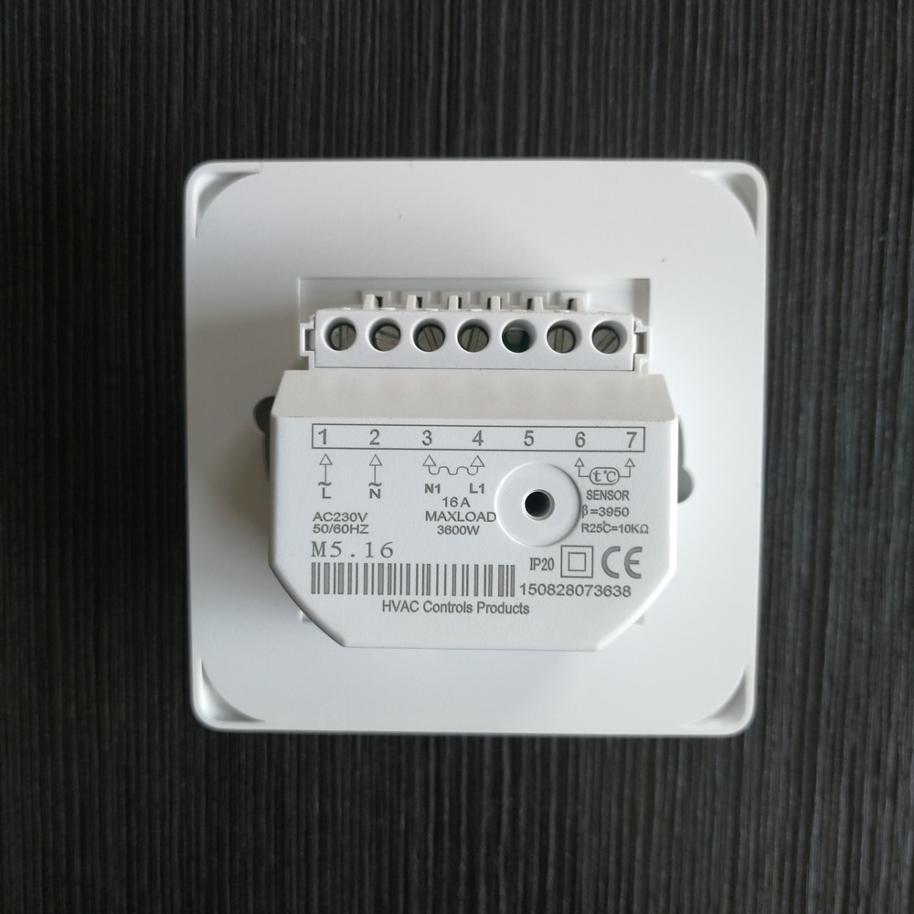 Mechanical Room Thermostat Electric Floor Heating Thermostat Infrared Heater with External NTC Sensor Probe 16A 220VAC