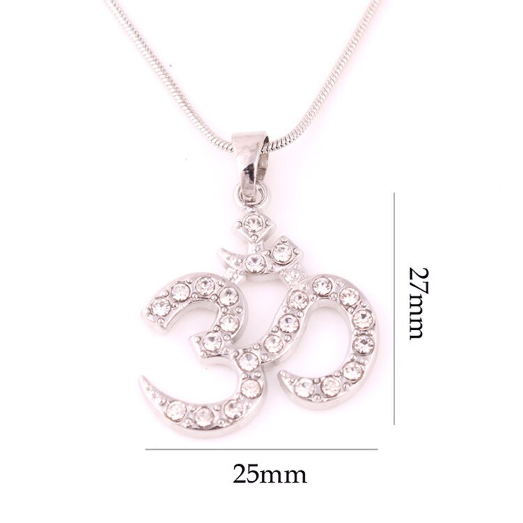 alloy yoga om sign necklace pendants for lovers' necklace