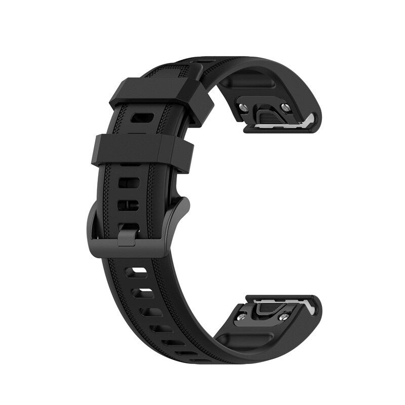 Dla Garmin Fenix 7s 6S 5S Watchband 20mm pasek do bransoletki dla Fenix 6s Pro 5s Plus opaska silikonowa szybka wymiana opaska na nadgarstek: Black