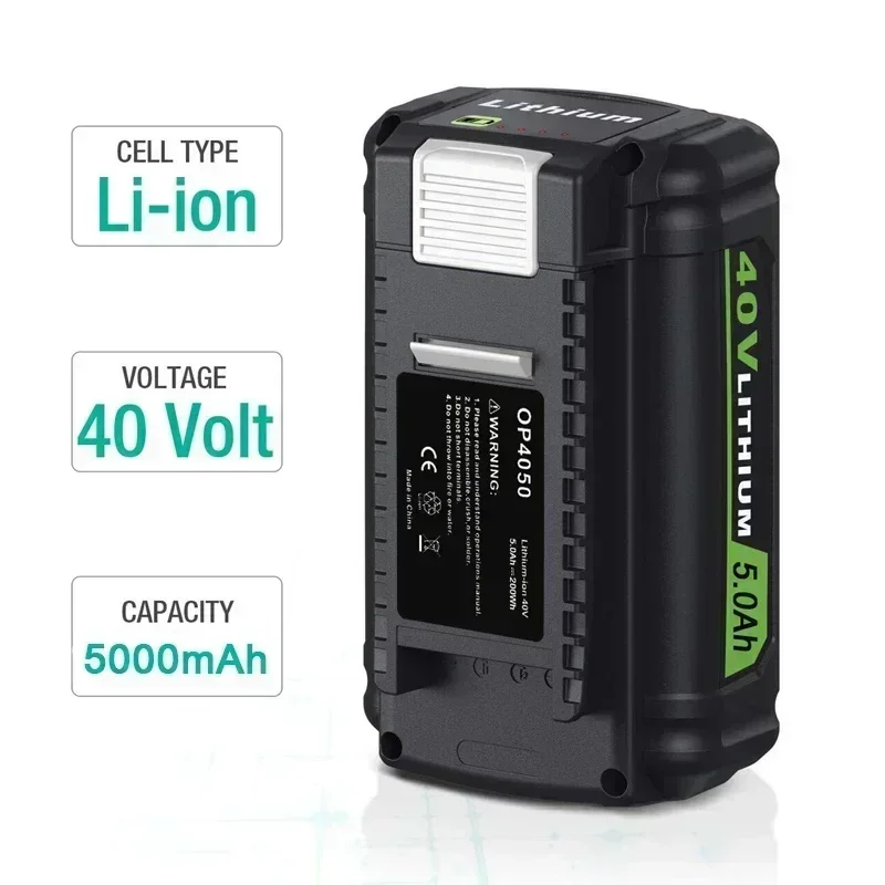 til ryobi 36v-40v li-ion batterilader, kompatible  op4030 op4040 op4050 op400 batterier til trådløse elektroverktøy