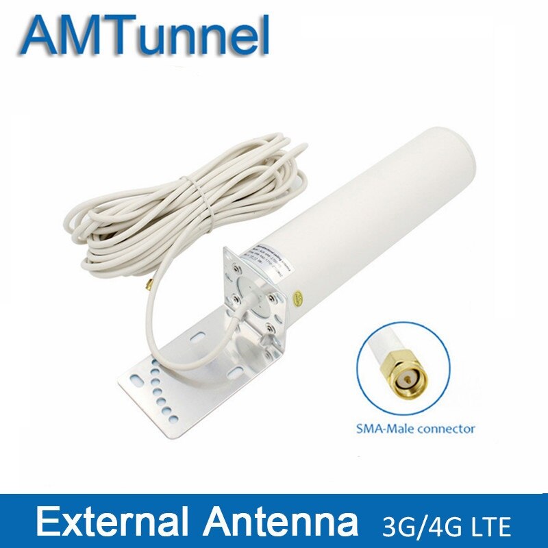 Mimo 4g udendørs antenne 2.4 ghz antenne 3g 4g lte antenne 12 dbi med n han/sma han 5m/10m til mobil signalforstærker: 10m sma han