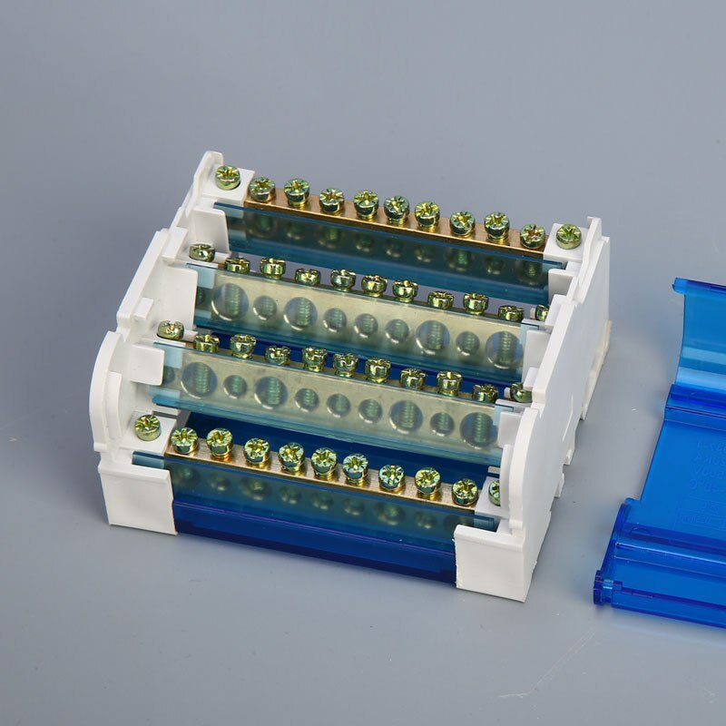 1pc Cabinet Copper Plastic waterproof junction box 4 * 7 cabinet 125A two bus junction box enclosure 2 * 7 4*7 Terminal Block: 4x11 125A