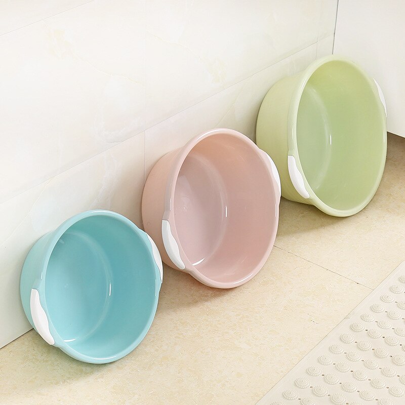 Lavamanos para el hogar, cuenco de plástico grande, grueso, redondo, lavabo, fregadero pequeño, venta 040 y