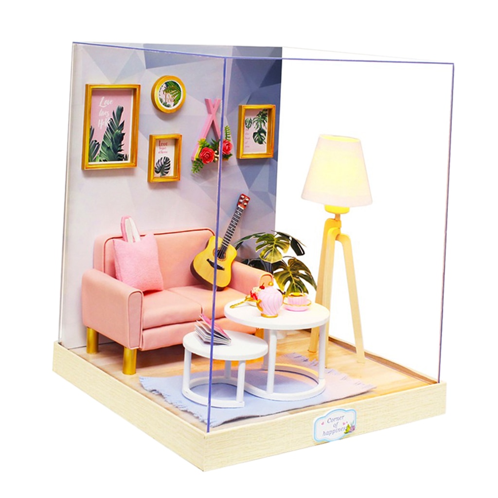 1:24 Puppenhaus DIY Möbel Miniatur Bausatz Spielzeug Nachmittag Tee Zeit Ruheraum