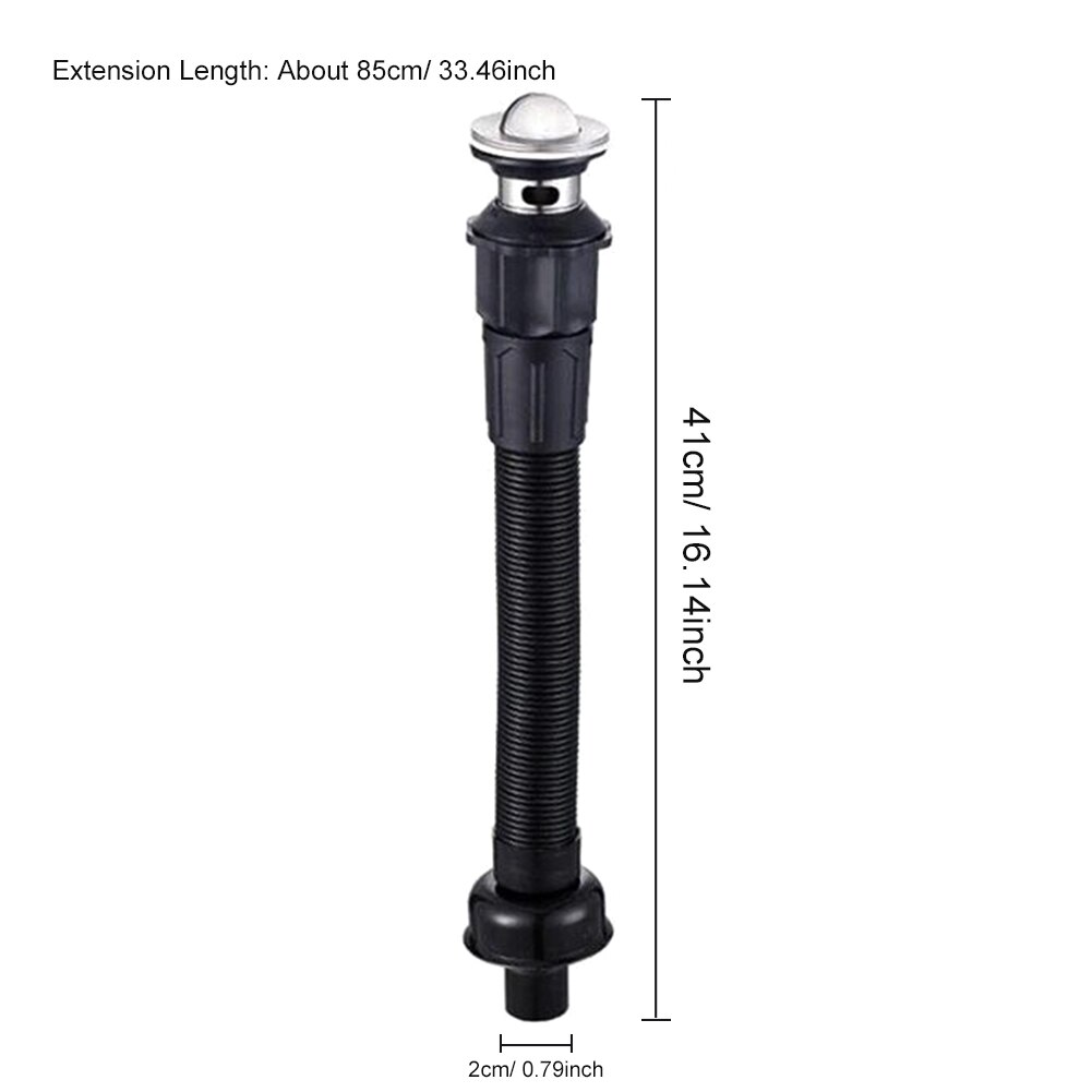 Plumbing Fixtures Bathroom Home Expandable Downcomer Anti Clogging Wash Basin Sewer Pipe Drain Hose Stainless Steel Deodorant