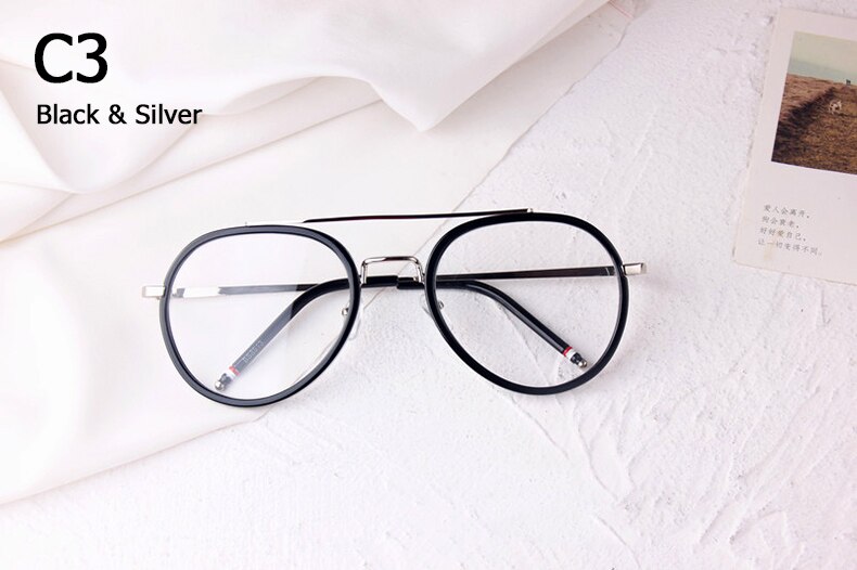 JackJad de las mujeres de los hombres de Vintage de Aviador gafas de gafas de marco de la radiación UV protección gafas de Marco: C3