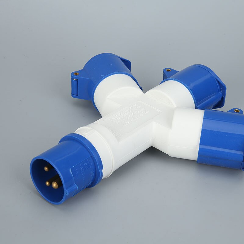 16A 3 Pin 3/4 Way 220V IP44 Waterproof Industrial Plug &amp; socket 1 Plug Multiple sockets Male &amp; Female Power Electrical Connector