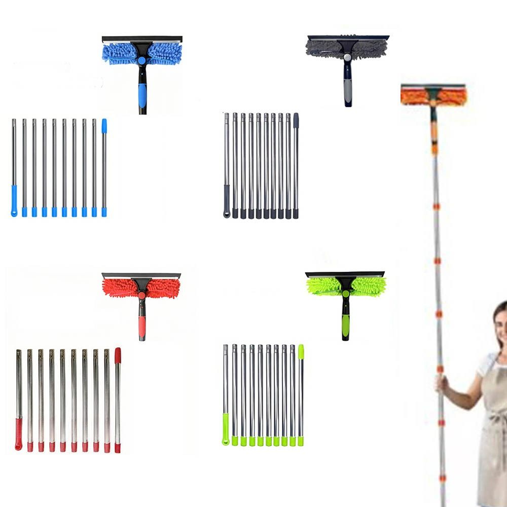 Long Duster Window Cleaning Squeegee Dusting Cleaning 2 In 1 Washing Ceiling Duster Extension Pole Dust Remover