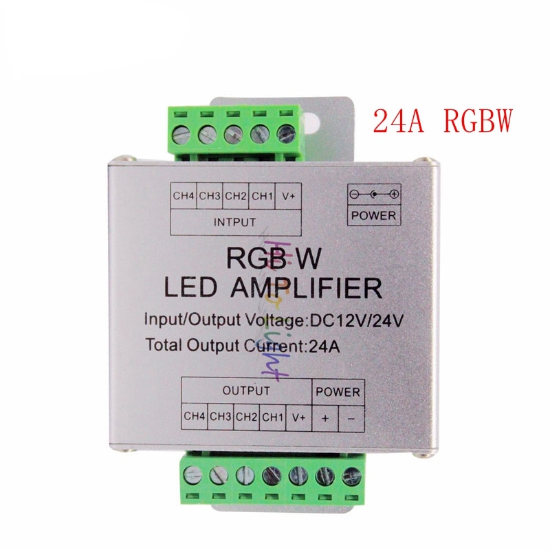 Led RGB/RGBW/RGBWW RGB+CCT Amplifier DC12V 24V 12A/15A/24A/30A RGBWC Led Strip Power Repeater light controller