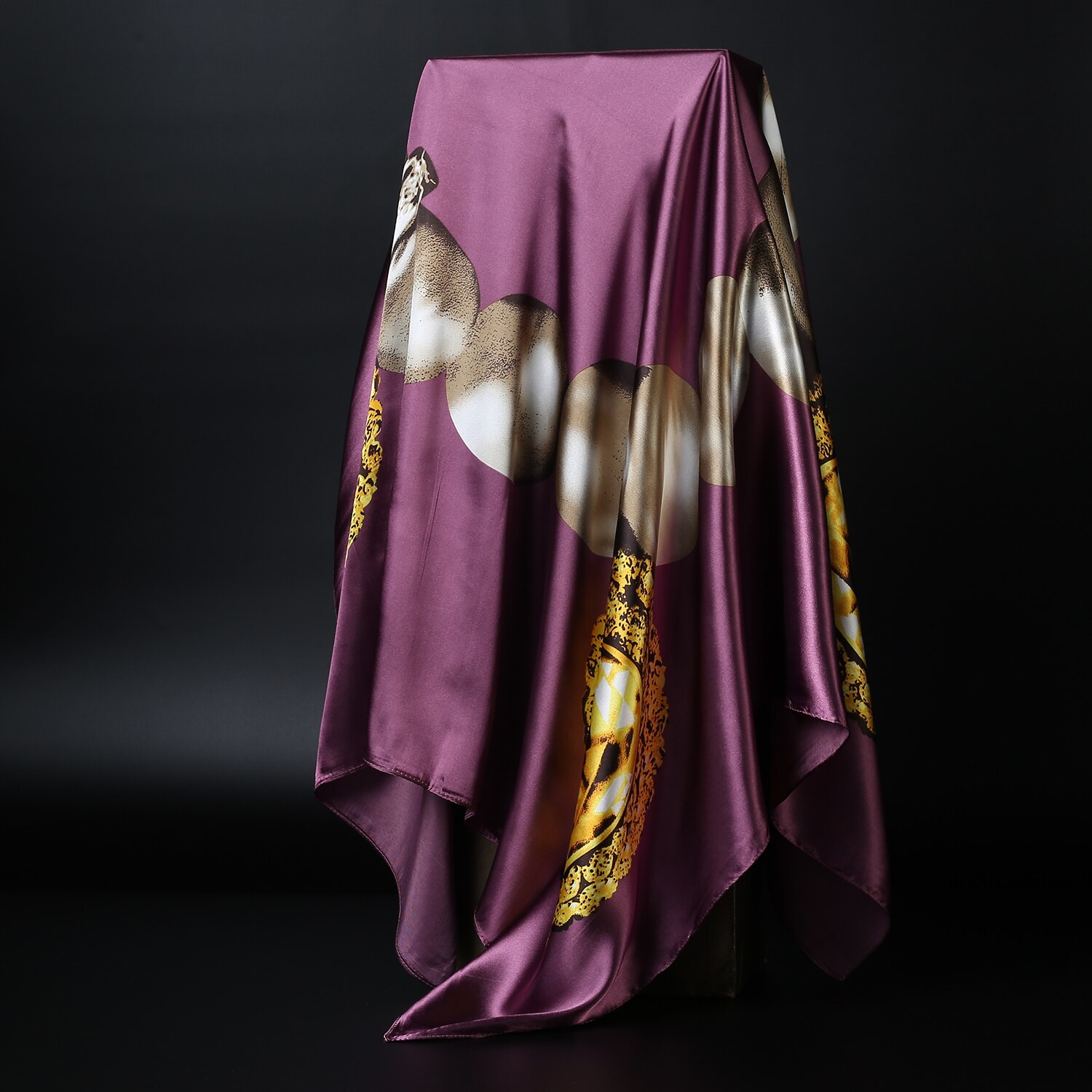 Print Sjaals Voor Vrouwen Zijde Satijn Hoofddoek Hoofddoek Vrouwelijke 90*90 Cm Vierkante Sjaals En Wraps Hijab sjaals Voor Dames: 2240