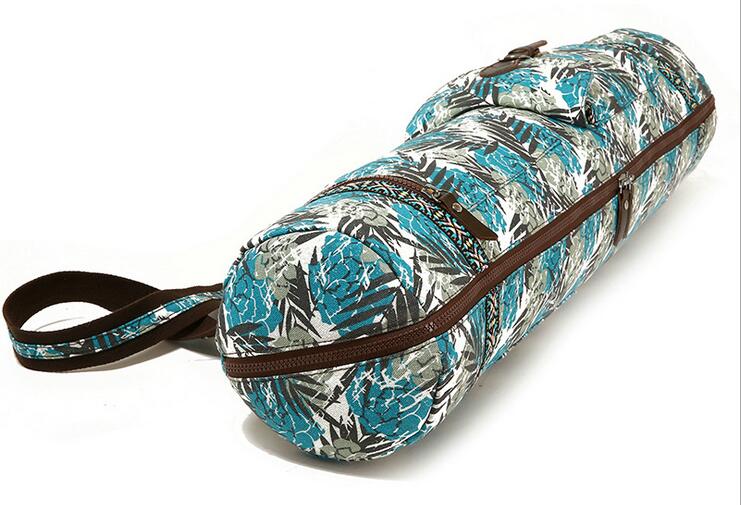 Vandtæt lærred yoga rygsæk yogataske gym mat taske vandtæt mat taske yoga pilates mat taske bærere: Grøn