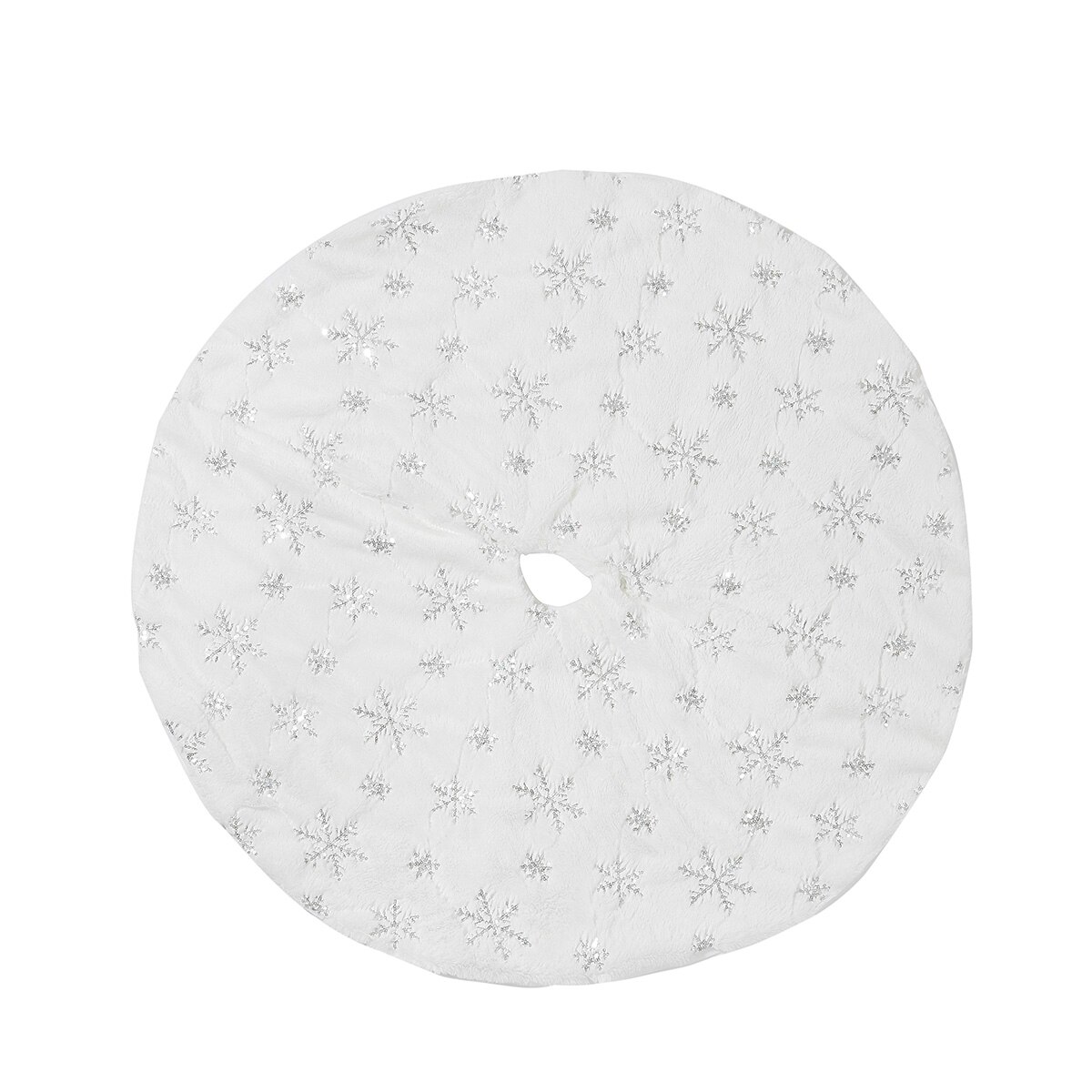 Kerstboom Decor Sneeuwvlok Wit Kerstboom Rok Bont Vilt Pluche Rok Voor Xmas Decoraties Kerst Xmas Tree Decor