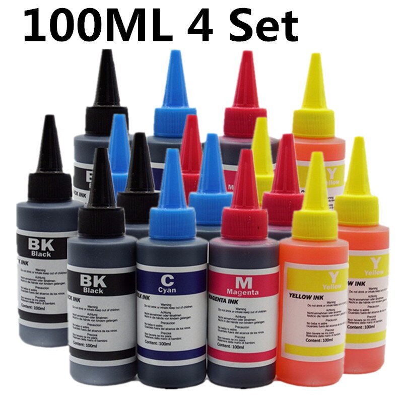 DYE INK T0921 For Epson Stylus T26 T27 TX106 TX109 TX117 Printers Dye based refill kit for refillable cartridge and CISS Ink: 100ML 4 SET