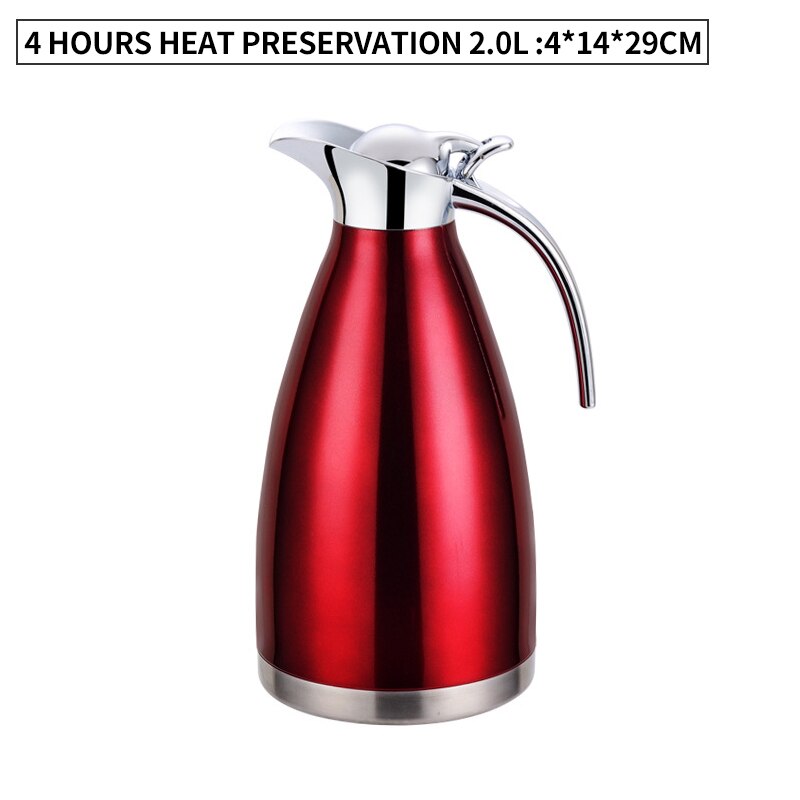 Edelstahl Vakuum Isolierung Topf Doppel-schicht Hause Büro Wasserkocher Küche Multifunktionale Kreative Isolierte Tee Wasserkocher: Stil 1-2.0L-1