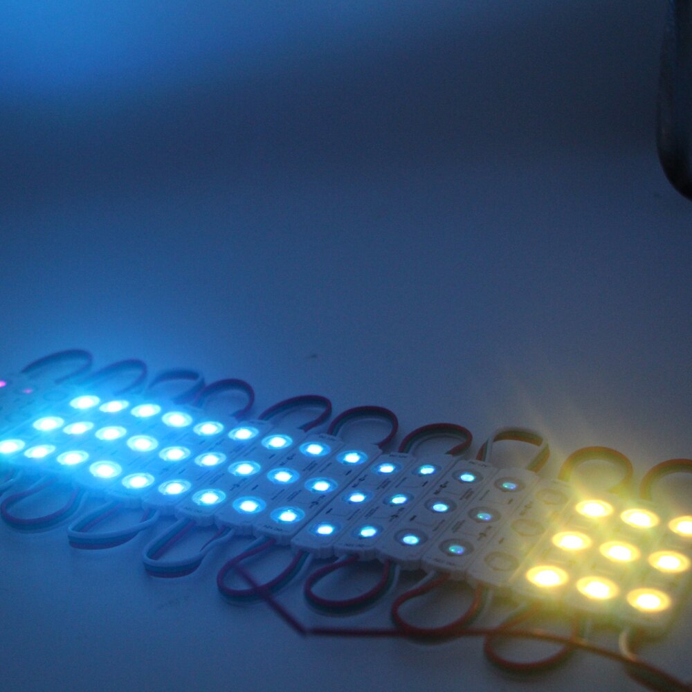 LED Module injection Neon Smart Pixel Addressable Programm RGB full Color Advertising Light WS2811 Samsung Chip RGB 12V 20pcs