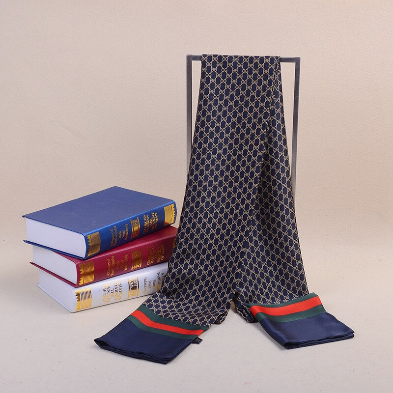 Mannen Gedrukt Zijde Dubbelzijdig Sjaals Mannen Business Lange Sjaals Warme Veelzijdige High-End sjaals Sjaals: Style No.4