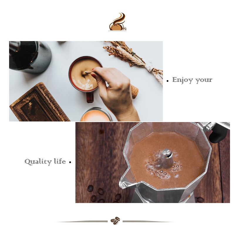 Coffee Maker Italian Moka Espresso Coffee Maker Machine Aluminum Stove Top percolator Mocha Espresso Percolator Pot Coffee Maker