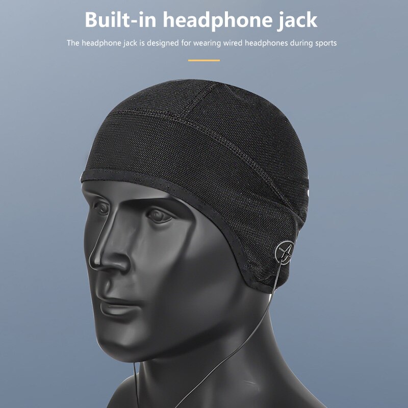 Gorro cortavientos para ciclismo y esquí, gorro de invierno ultraligero portátil para correr, senderismo, tapón altamente elástico para proteger los oídos con conector para auriculares