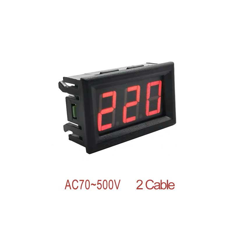 0.56 ''Digitale Voltmeter Kalibreren Lezen Ac 30-500V Dc 3.5-30V Dc 0-120V Rood Groen Blauw Led Display Voltage Meter 2 Draad 3 Draad