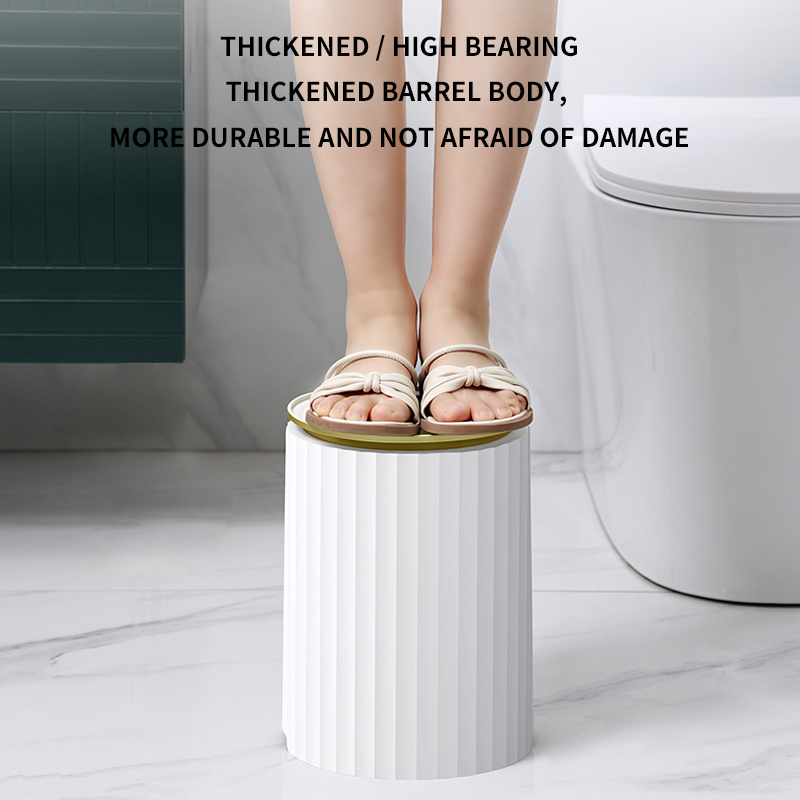 9L/12L/15L Kitchen Trash Can Kitchen Compost Bin Vertical Home use Wastebasket Office Bathroom Paper Garbage Can Storage Bucket