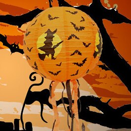 Halloween dekorasjon papir gresskar hengende lykt halloween dekorasjoner til hjem skrekk lykt rekvisita: 4