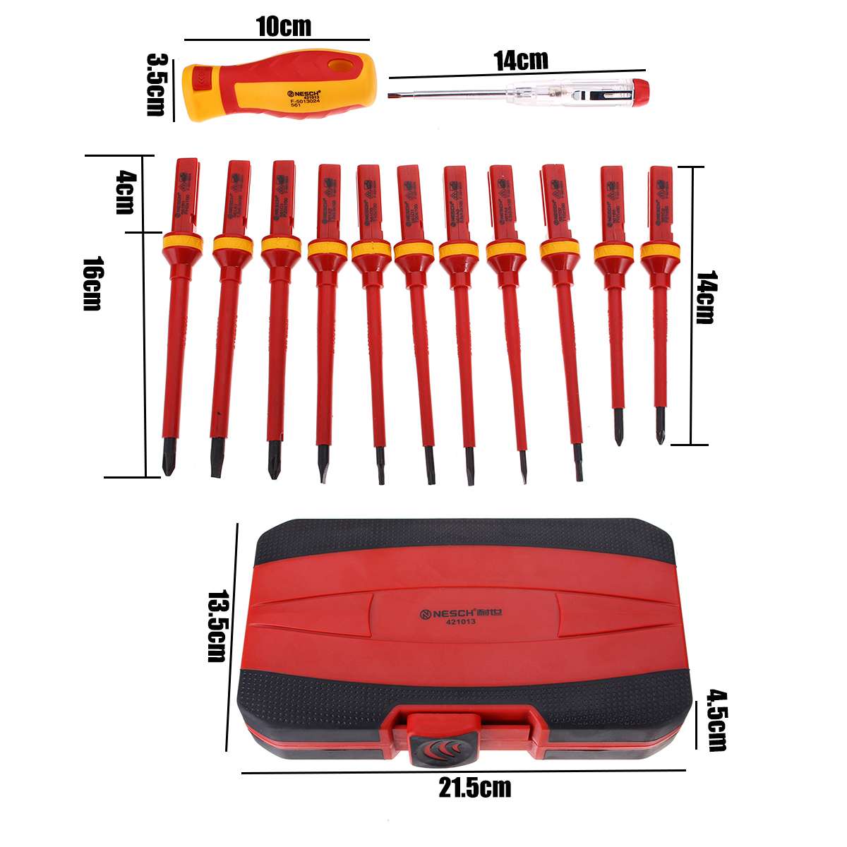 13 Pcs Geïsoleerde Schroevendraaier Set Voltage 1000V Magnetische Phillips Torx Schroevendraaier Duurzaam Handgereedschap