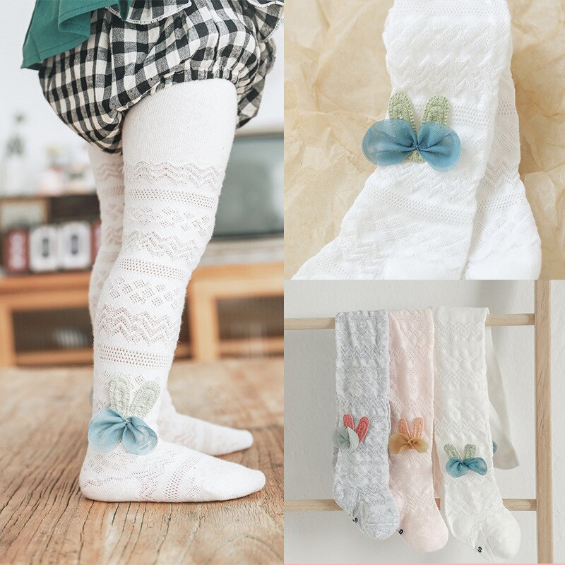 10 Stuks Leuke Candy Kleur Baby Zomer Panty Baby Peuter Kid Meisje Geribbelde Kous Katoen Warm Panty Effen Strakke 0-5 Jaar Meisje