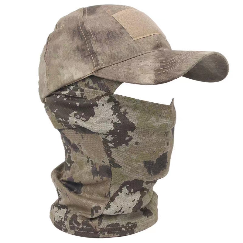 Gorras de béisbol tácticas para exteriores para hombres y mujeres, sombreros de sol Snapback a prueba de sol, pasamontañas de camuflaje informal, media máscara de esquí, 2024: Plata