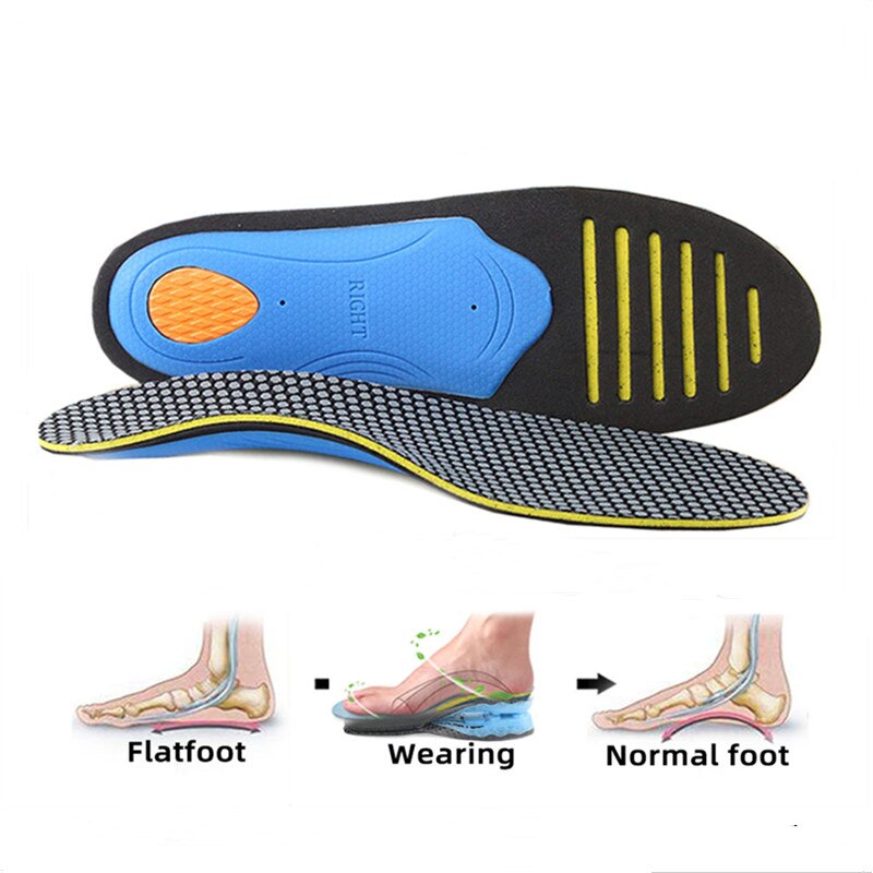 EVA Orthopedic Shoes Sole Insoles Flat Feet Arch Support Unisex Orthotic Arch Support Sport Shoe Pad Massaging Insole Foot Care
