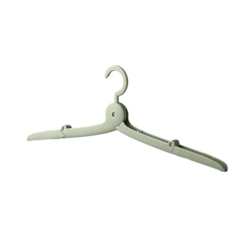 Cintre de voyage pliable, cintres portables d'extérieur, support multifonctionnel, gain de place, antidérapant, rangement facile: vert clair