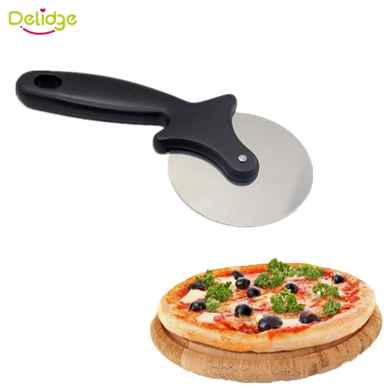 Delidge 1 pc Ronde Vorm Pizza Cutter Rvs Pizza Wielen Snijden Mes Cake Brood Slicer Bakken Pizza Gereedschap