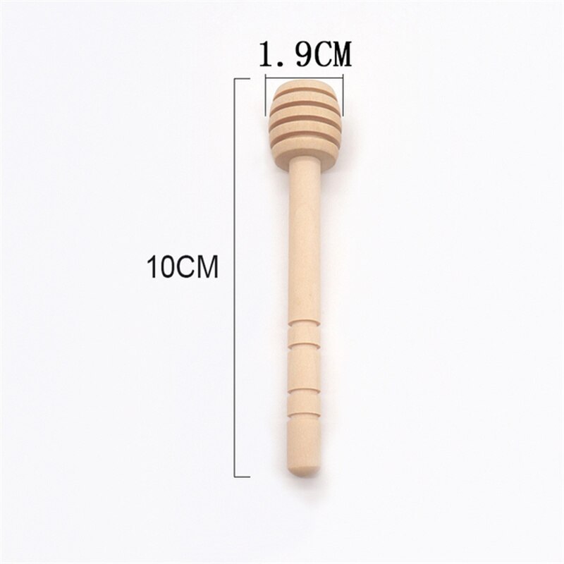 Mini cuchara para miel ecológica, servidor de mezcla de madera para jarras, herramienta de goteo 100, 10/50/70% Uds.: 10cm / 10pcs