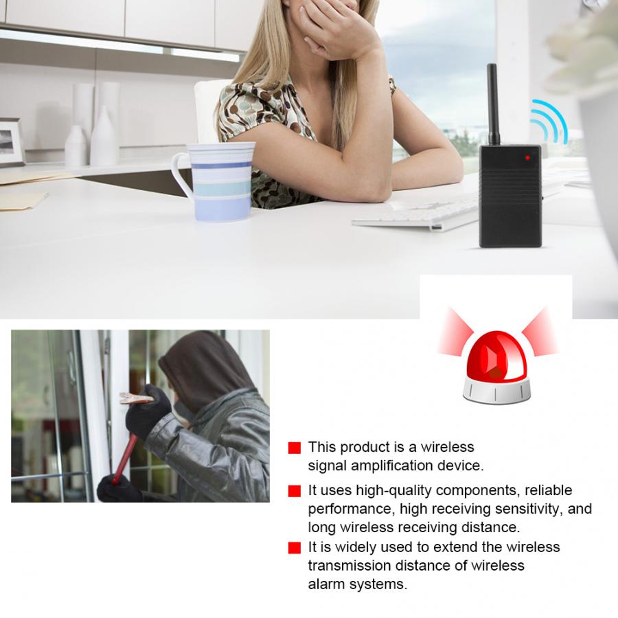 433Mhz Draadloze Signaal Keyless Repeater Versterker Voor Draadloze Alarmsysteem En Detector Sensor Wifi Extender Signaal