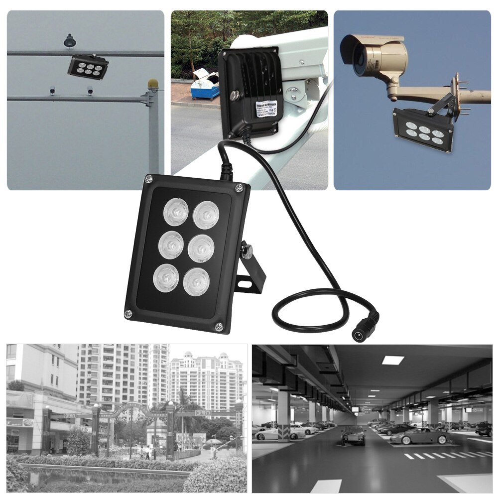 Infrarood Illuminator 6Pcs Array Ir Leds Ir Illuminator Nachtzicht Groothoek Outdoor Waterdicht Voor Cctv Security Camera