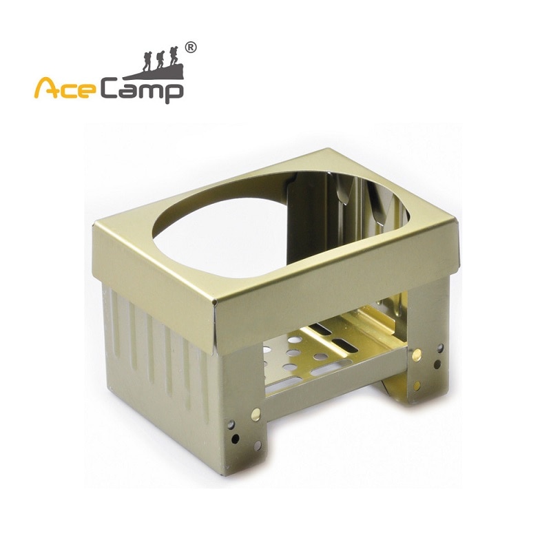 AceCamp 1Pc Pieghevole Stufa di Campeggio ultra Luce Esterna di Cottura picnic barbecue Tasca Portatile Pieghevole Zaino Stufa Nessun blocco di Cera