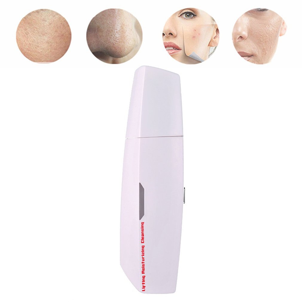 Ultrasonic Pore Cleaner Blackhead Remover Skin Scrubber Facial Scrubber Spatula Comedones Extractor Face Lifting Tool